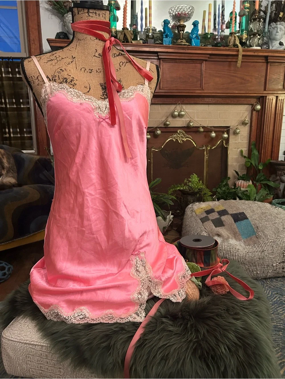 Fairycore Sexy Pink Lace Nightgown 💕